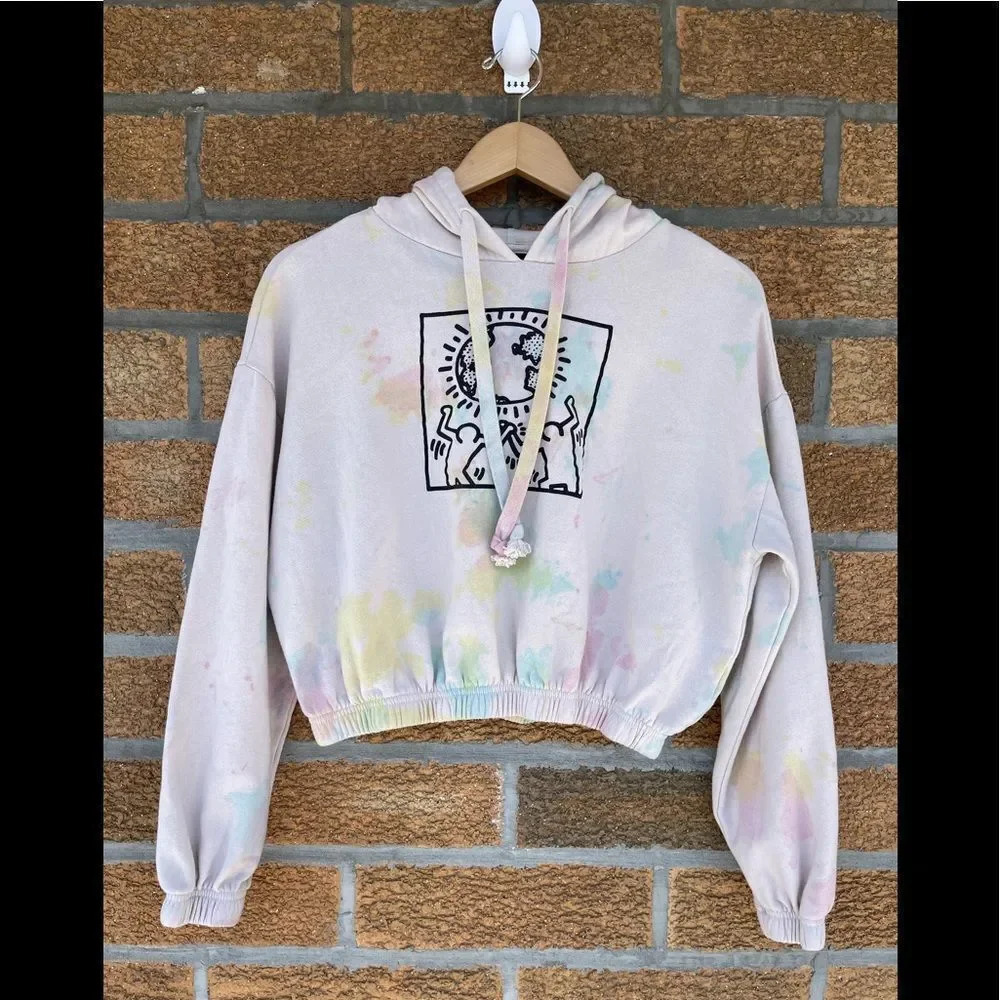 KEITH HARING TIE DIE HOODIE SMALL